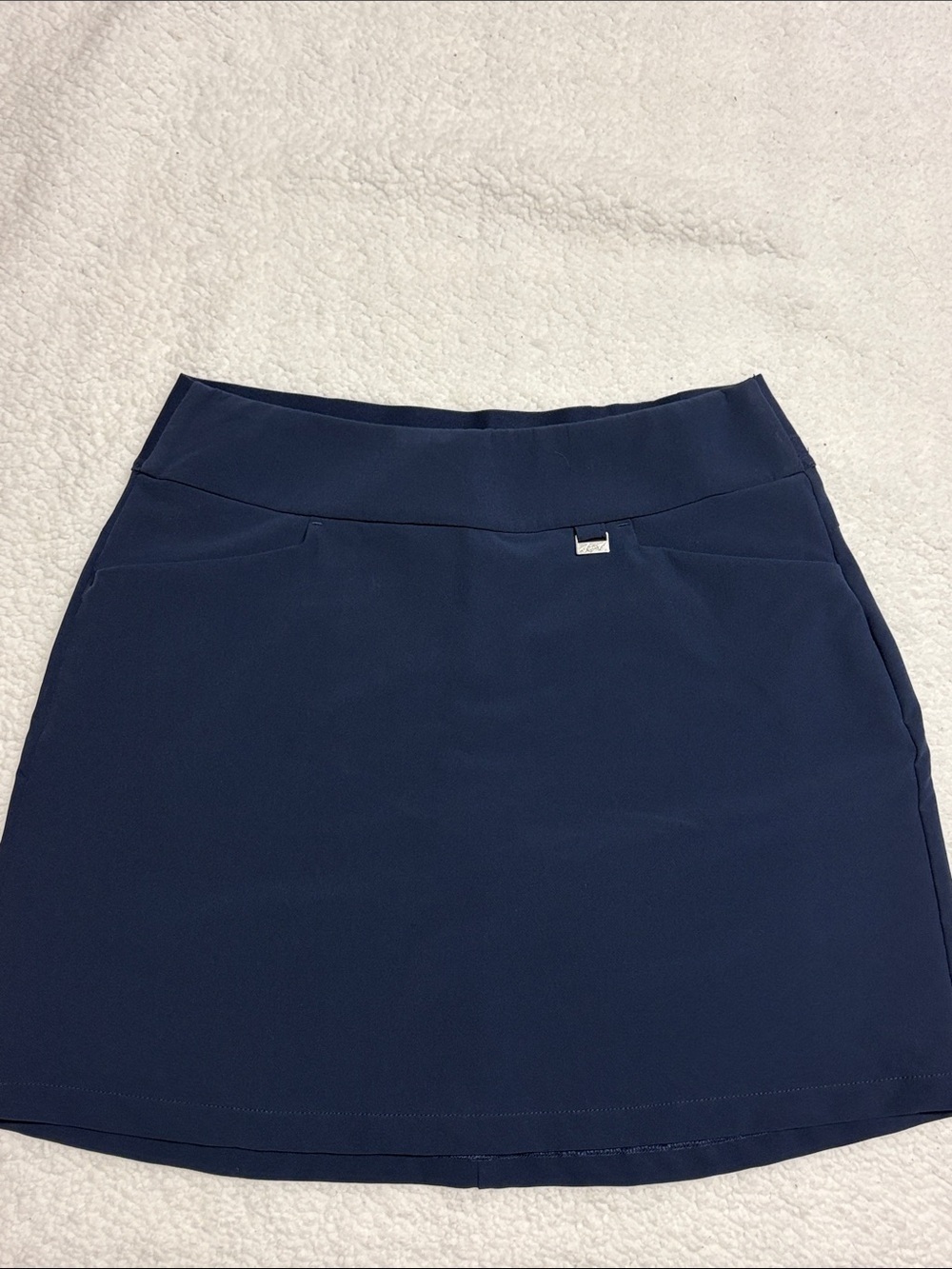 Greg Norman small navy blue golf skort